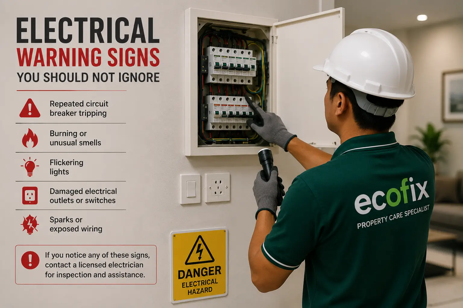 Professional inspecting electrical equipment