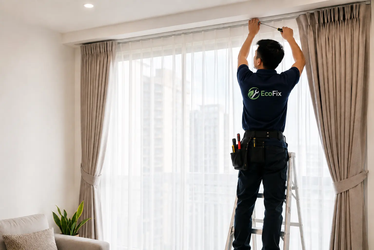 Professional curtain installation services for homes and businesses in Singapore