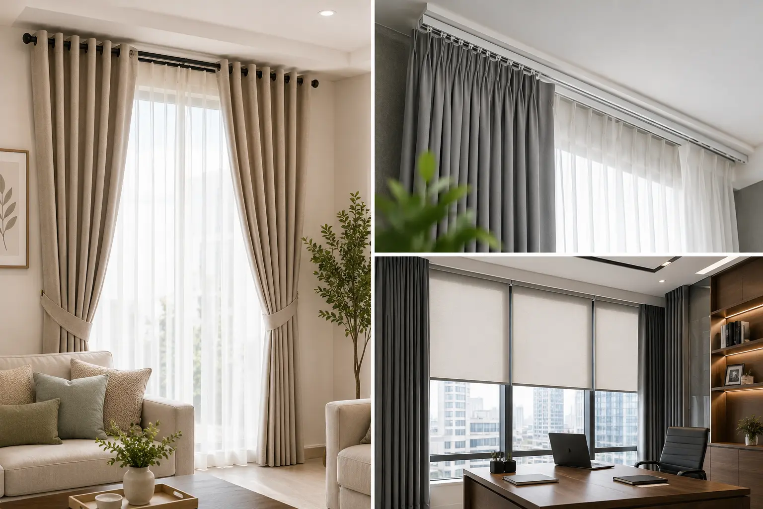 Residential curtain installation in Singapore