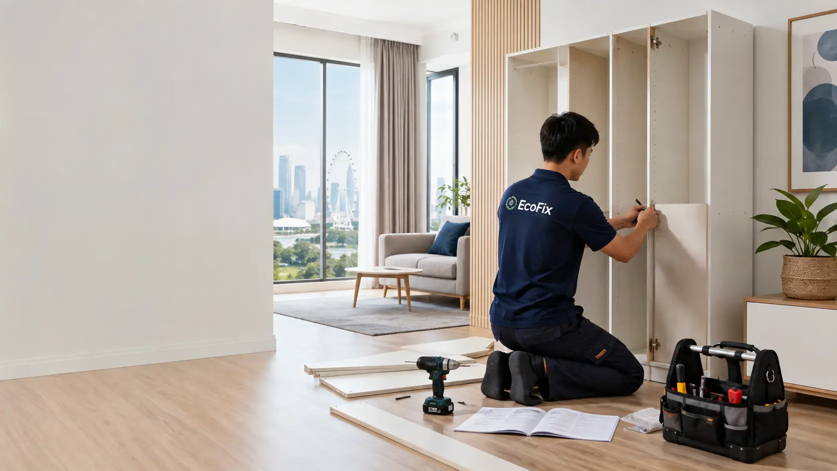 Professional furniture assembly service in Singapore by EcoFix
