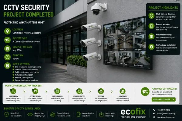 Commercial CCTV security installation